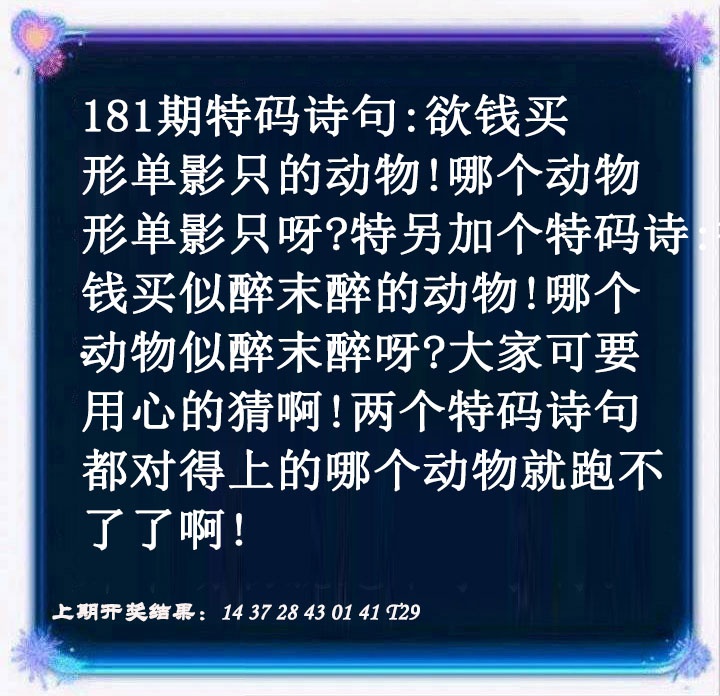特码诗句